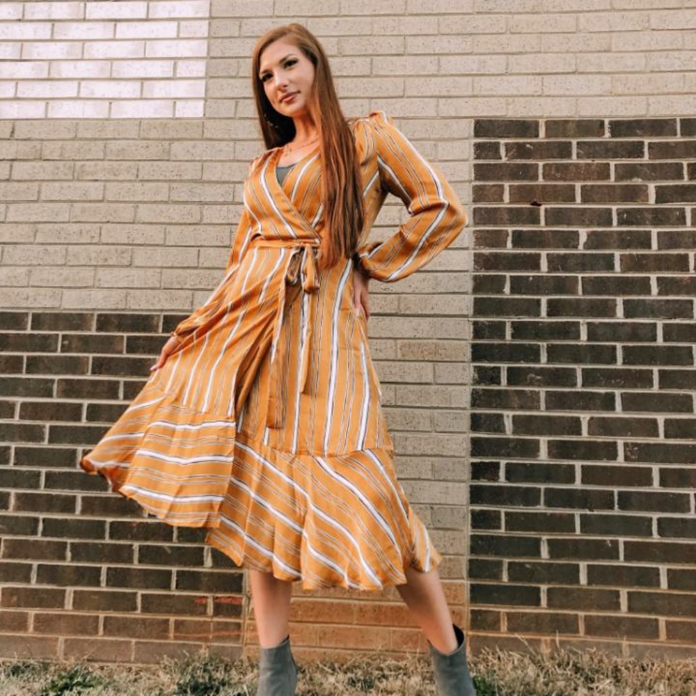 Ane- Ladies Woven High Quality Wrap Dress